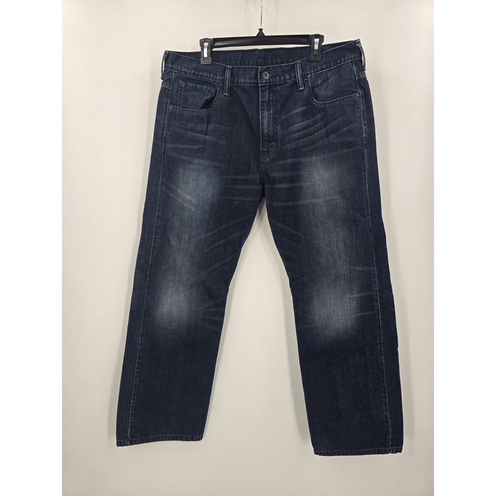 Levi's 569 Men's 36x30 Blue Loose Straight Jeans Distressed Casual